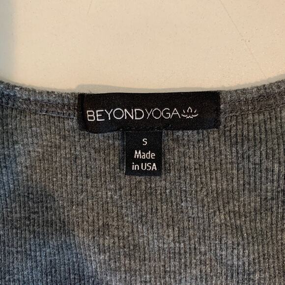 Beyond Yoga Tank Top Womens S Small Dark Gray Take The Plunge Ribbed Jersey - Picture 6 of 10